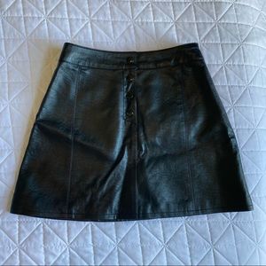 H&M Faux Leather Skirt